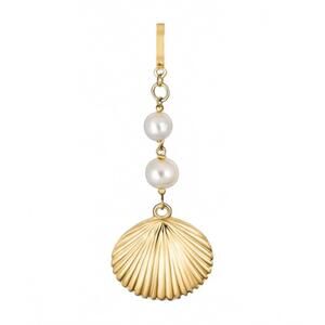 NEW DORNE women's pearlescent shell memento charm in yellow gold